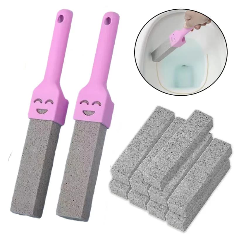 Household Pumice Cleaning Stick Pumice Stone Toilet Cleaner Brush Detachable Handle Stain Remover For Bathroom Toilet Sink Grill