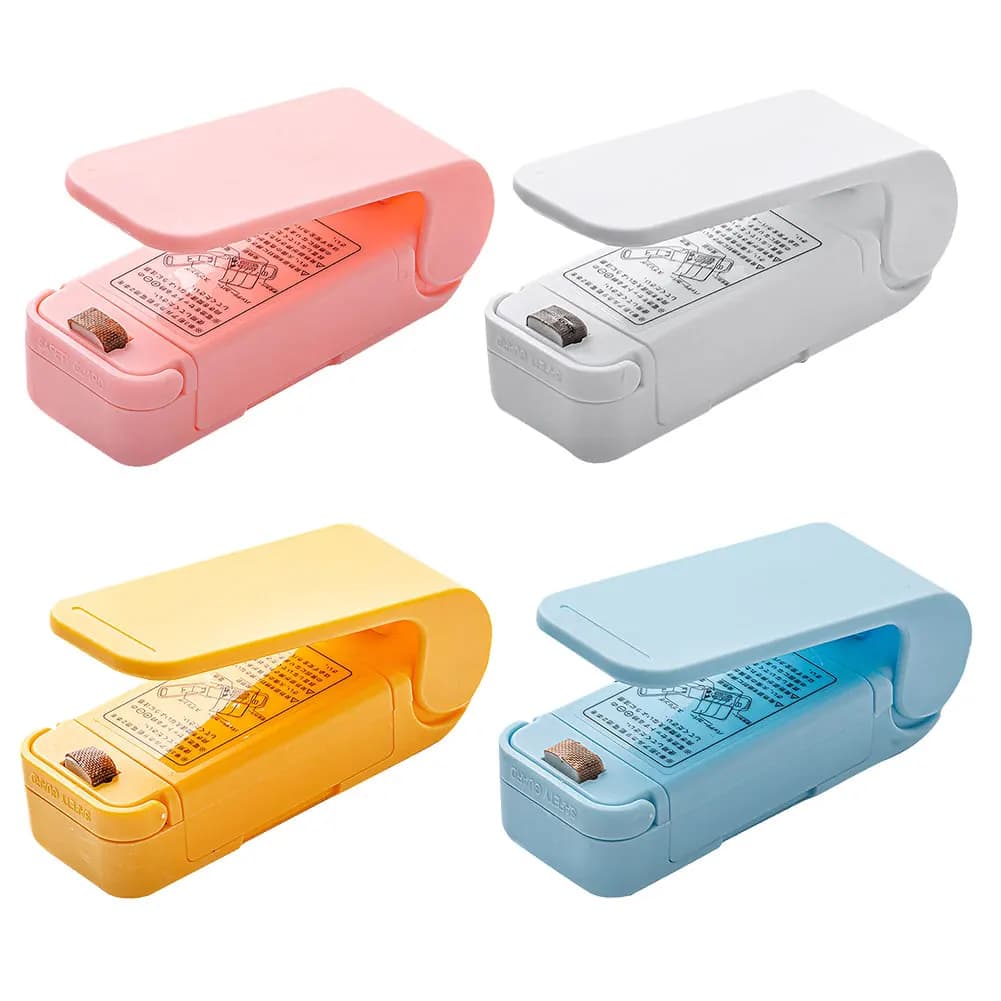Heat sealer Clip for sealing portable plastic bags Sealer for storage bags with manual press 2 speed adjustable for camping trips