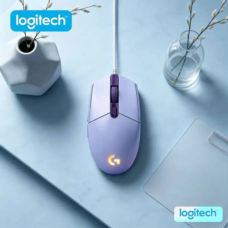 Mouse Gaming Cablato Logitech G203, 200-8000 DPI, RGB Sync, 6 Pulsanti, Tensionamento Meccanico, Polling 1000Hz, Durevole
