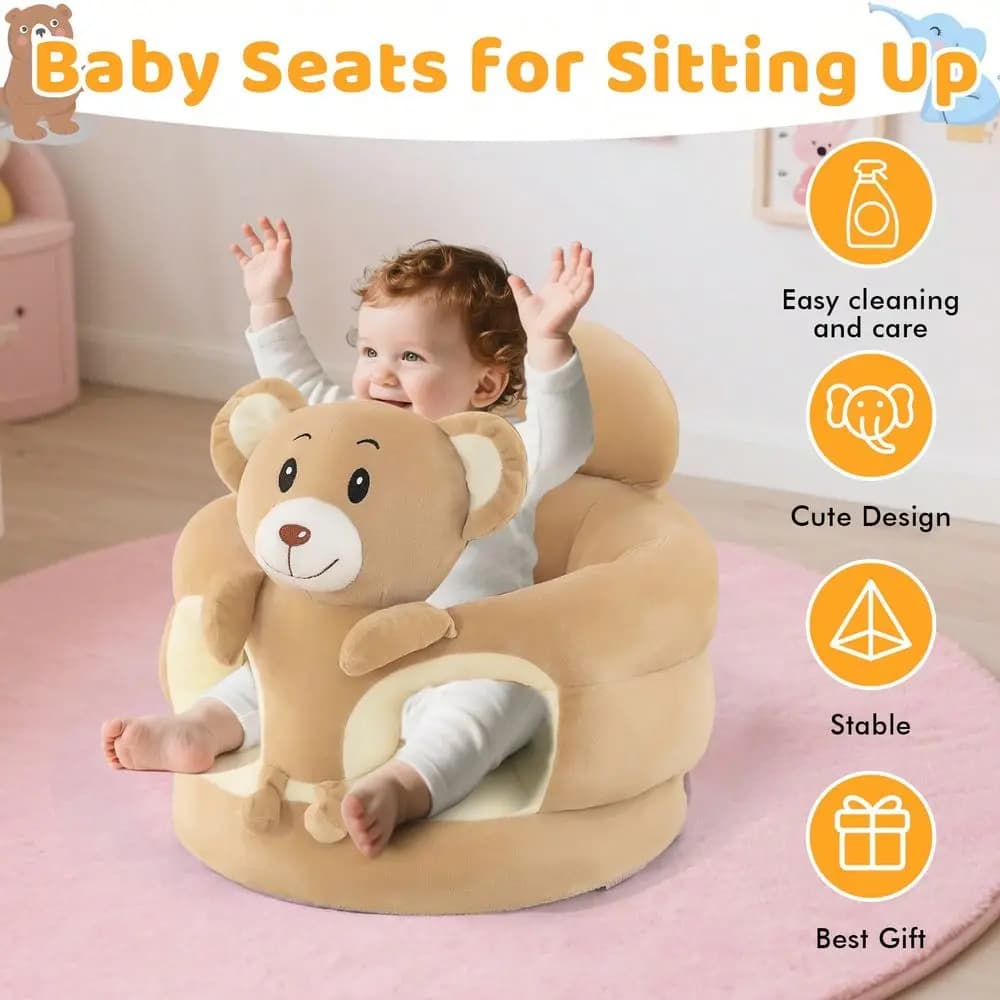 Sedia SitUp con sedile morbido e imbottito, imbracatura di sicurezza, altezza regolabile, seggiolino da pavimento per bambini da 312 mesi, base robusta con superficie antiscivolo