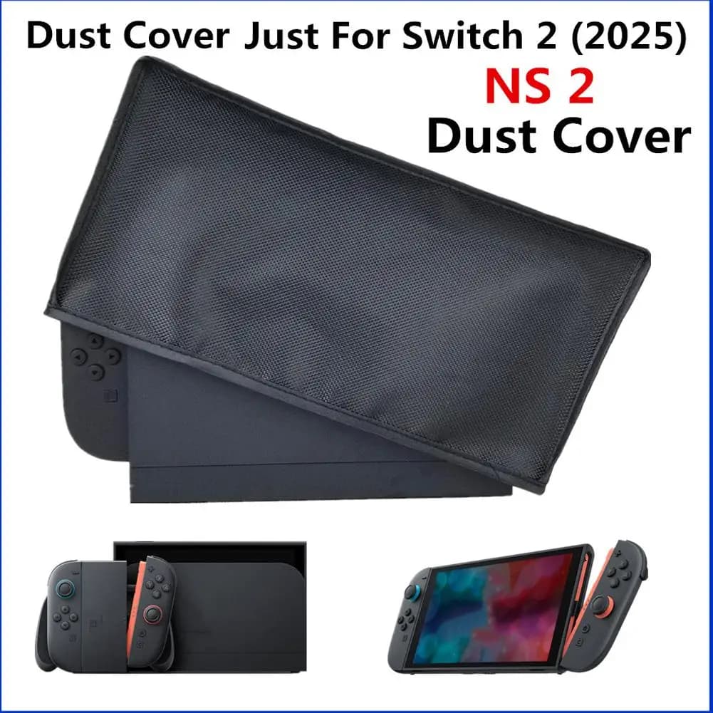 Custodia antipolvere per Switch 2 Custodia impermeabile antigraffio nera antipolvere per controller di gioco Switch2 Dock H3D6