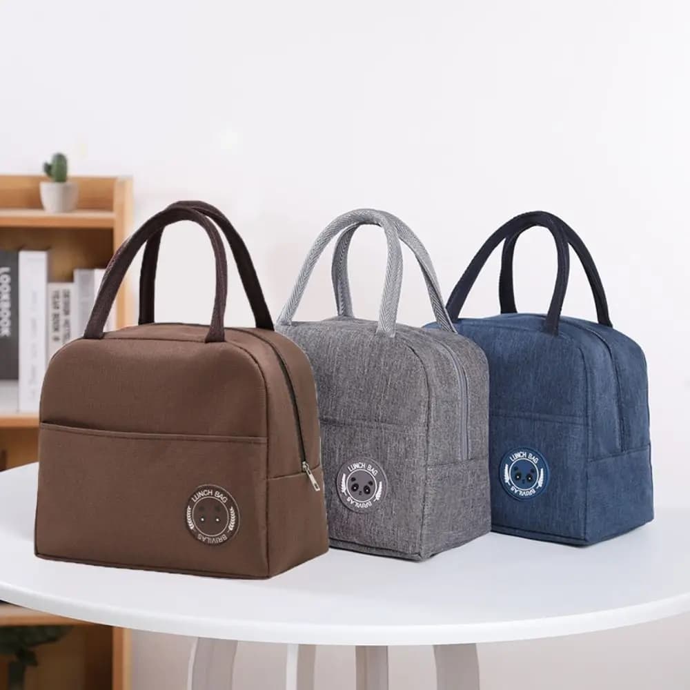 Borsa per il pranzo portatile Scatola per il pranzo Borsa per il pranzo in tela isolata termicamente Borsa per la scuola dei bambini Contenitore per la cena portatile per picnic Conservazione degli alimenti