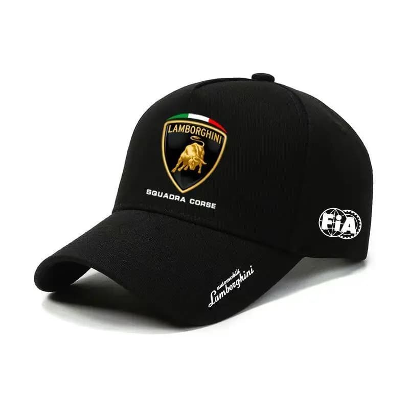 Lamborghini outdoor sun hat for men and women, summer duckbill cap, breathable casual sports baseball cap