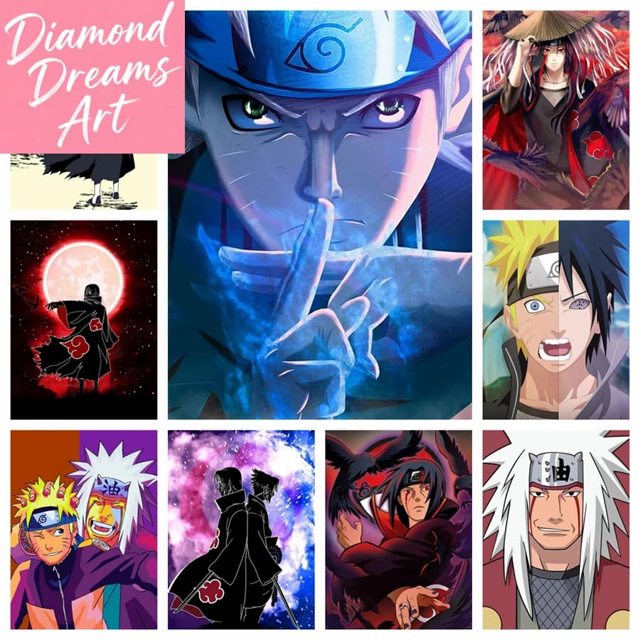 Kit Pittura Diamante 5D Fai da Te Senza Cornice, Anime Giapponese, Nuovo Ricamo Adesivo Naruto, Regalo per Bambini Kakashi, Punto Croce in Offerta