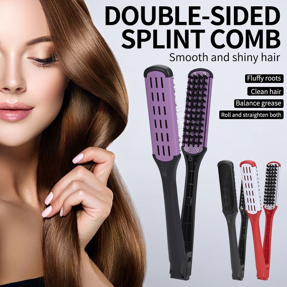 Professional heat-resistant smoothing brush - High temperature styling combs with bristle technology Essential tool for hair care