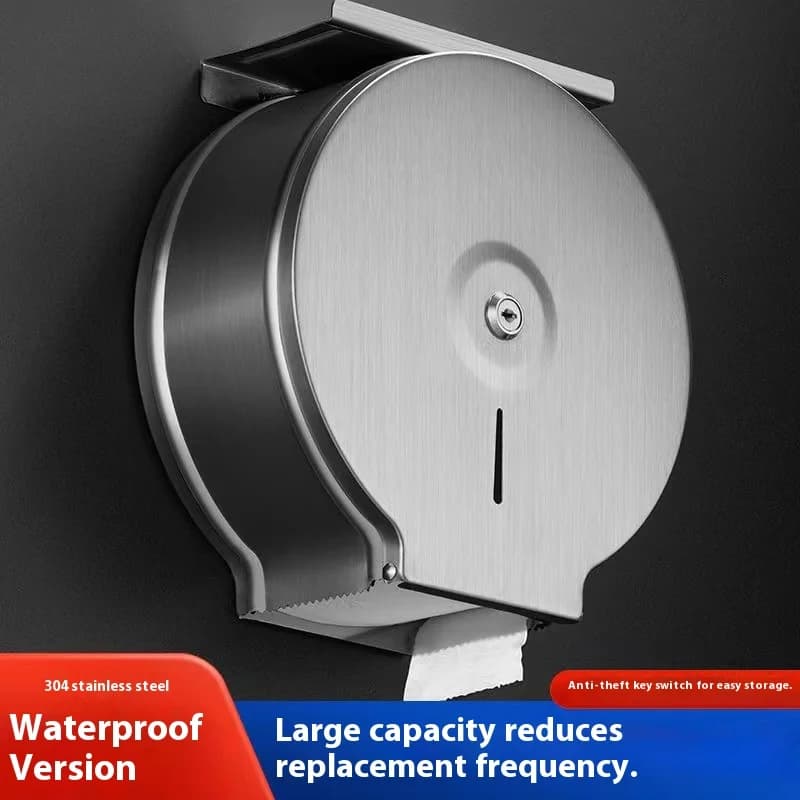 Porta asciugamani di carta in rotolo di acciaio inossidabile 304 Porta fazzoletti di grandi dimensioni Hotel Salute pubblica Scatola per fazzoletti da appendere a parete in cartone per WC