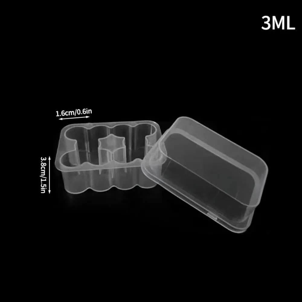 3ml Portable Peptides Container, Stackable, Transparent, Peptides Storage Box, Freezer Provette Container, Fial Case