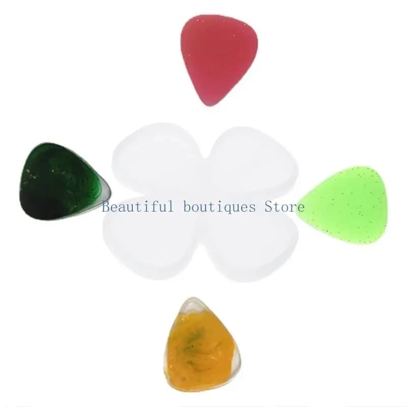 U4LF Accessori musicali fai-da-te Stampo per colata resina Chitarra fai-da-te Pollice Dito Picks Stampo epossidico UV Stampo