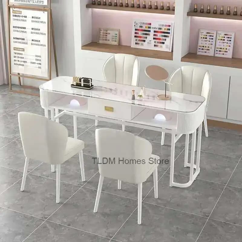 Tavoli angolari Mobili per salone di bellezza Scrivania Unghie per pedicure Tavolo professionale Organizzatore per trucco Manicure mesas de manucure scrivania per unghie