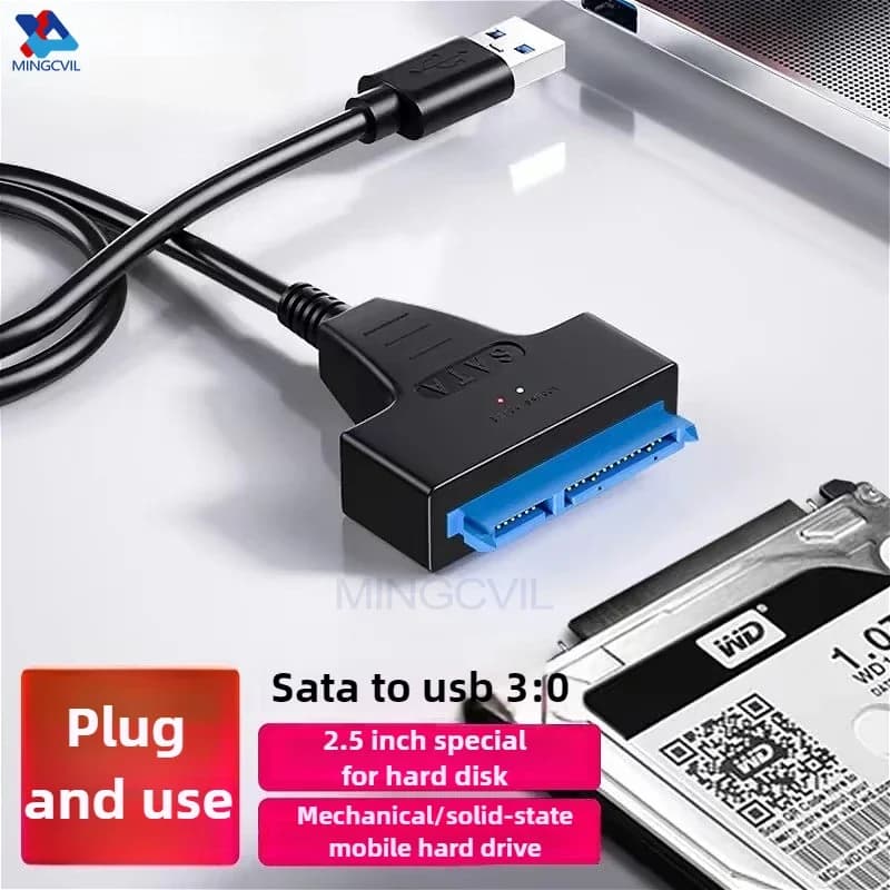 MINGCVIL Cavo USB 3.0 a SATA per HDD esterno da 2,5 pollici Adattatore per disco rigido SSD Cavo adattatore per disco rigido SATA a USB