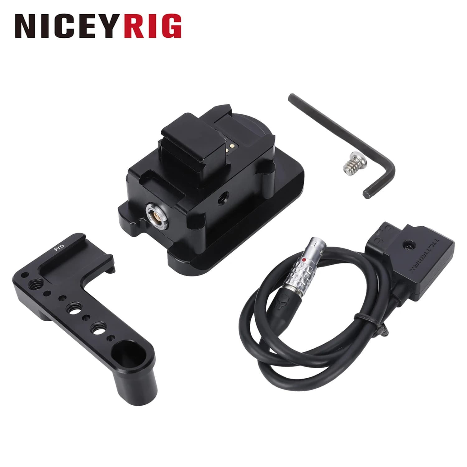 Base di Alimentazione NICEYRIG per DJI RS 2/3 Pro / 4 Pro con Piastra a Sgancio Rapido Integrata per Stabilizzatore Gimbal e Treppiede