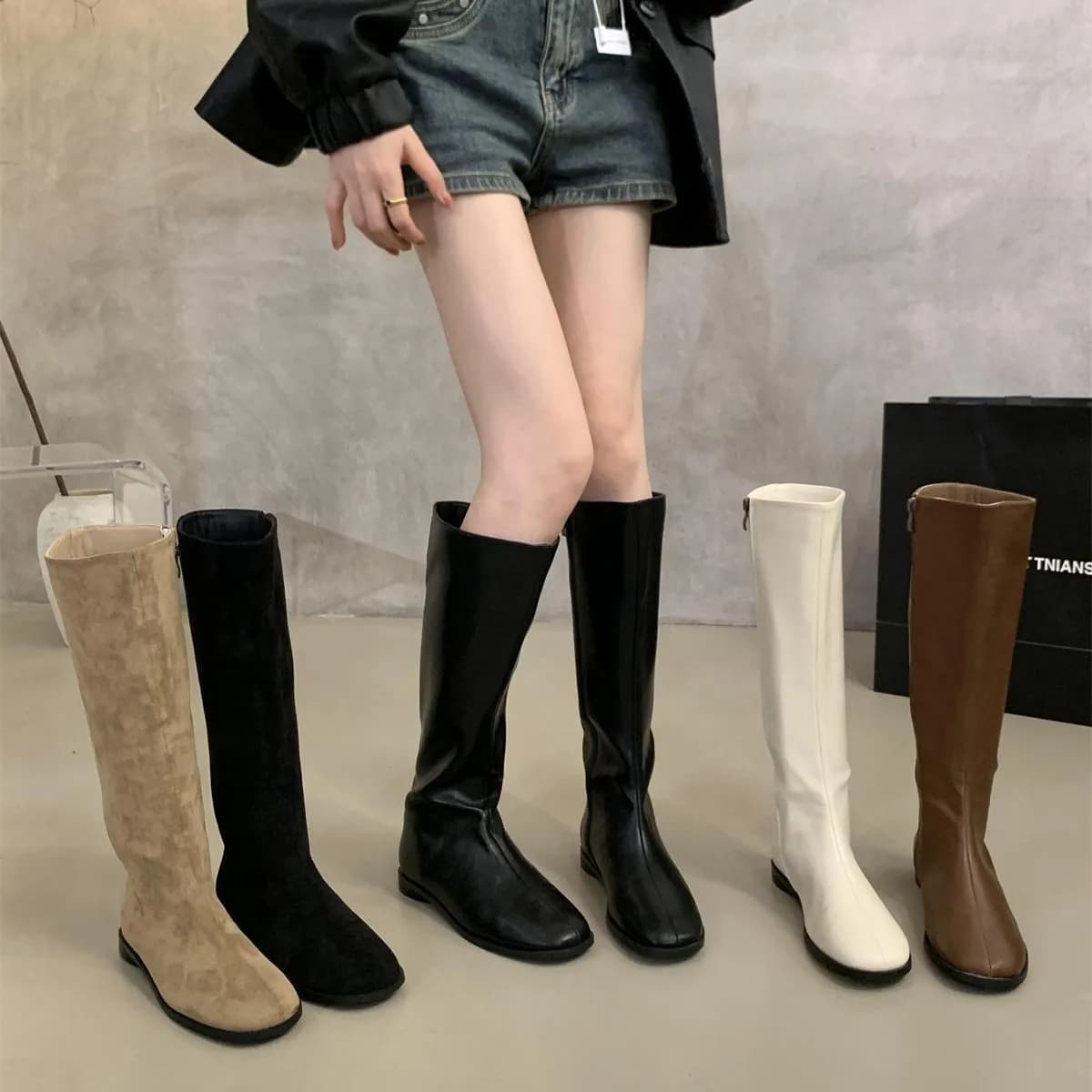Women's long boots, autumn spring shoes 2026, new simple and versatile style, knight's boots, long boots, single boots