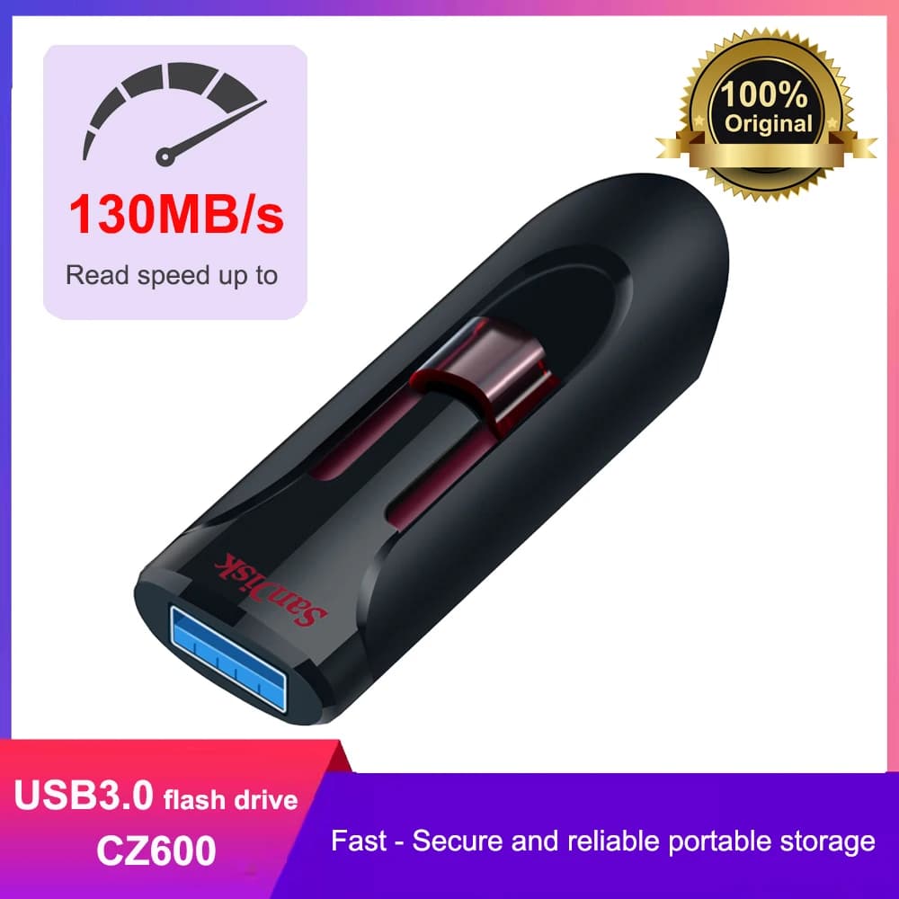 Chiavetta USB SanDisk Cruzer Glide 3.0 16 GB 32 GB 64 GB 128 GB 256 GB Chiavetta USB 3.0 ad alta velocità Chiavetta USB con crittografia sicura