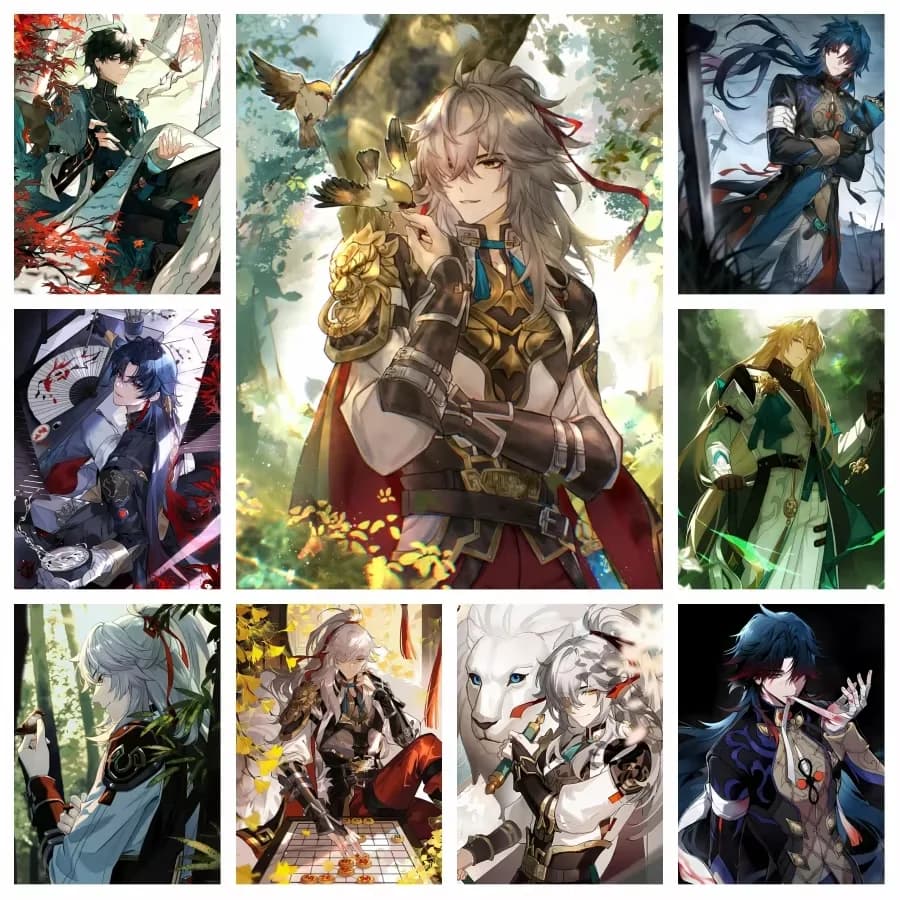 Pittura Diamante 5D Honkai Star Rail - Arte Mosaico a Punto Croce Honkai Impact 3 Dan Heng Blade Jiung Yuan - Decorazione