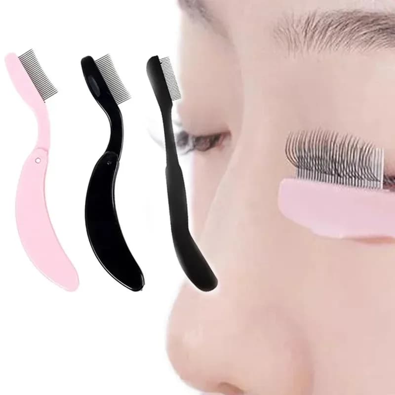 Pieghevole Ultra-fine In Acciaio Inox Spazzola Per Ciglia Lash Separatore Sopracciglio Ciglia Estensione Pettine Piegaciglia Strumenti di Trucco