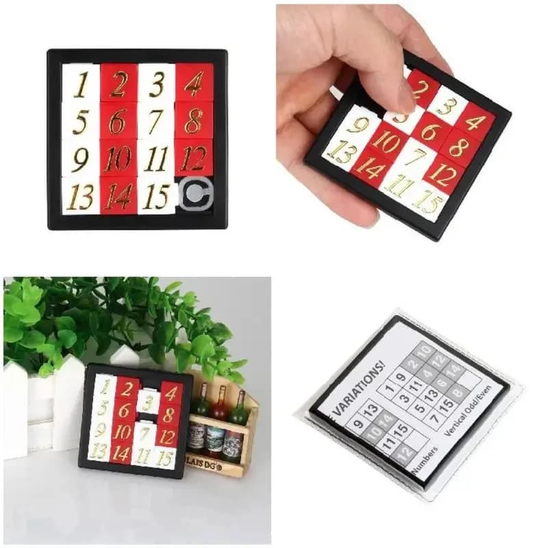 Sliding puzzle with magnetic numbers, portable educational toy for children and adults, logical puzzle for mathematical games in silent class
