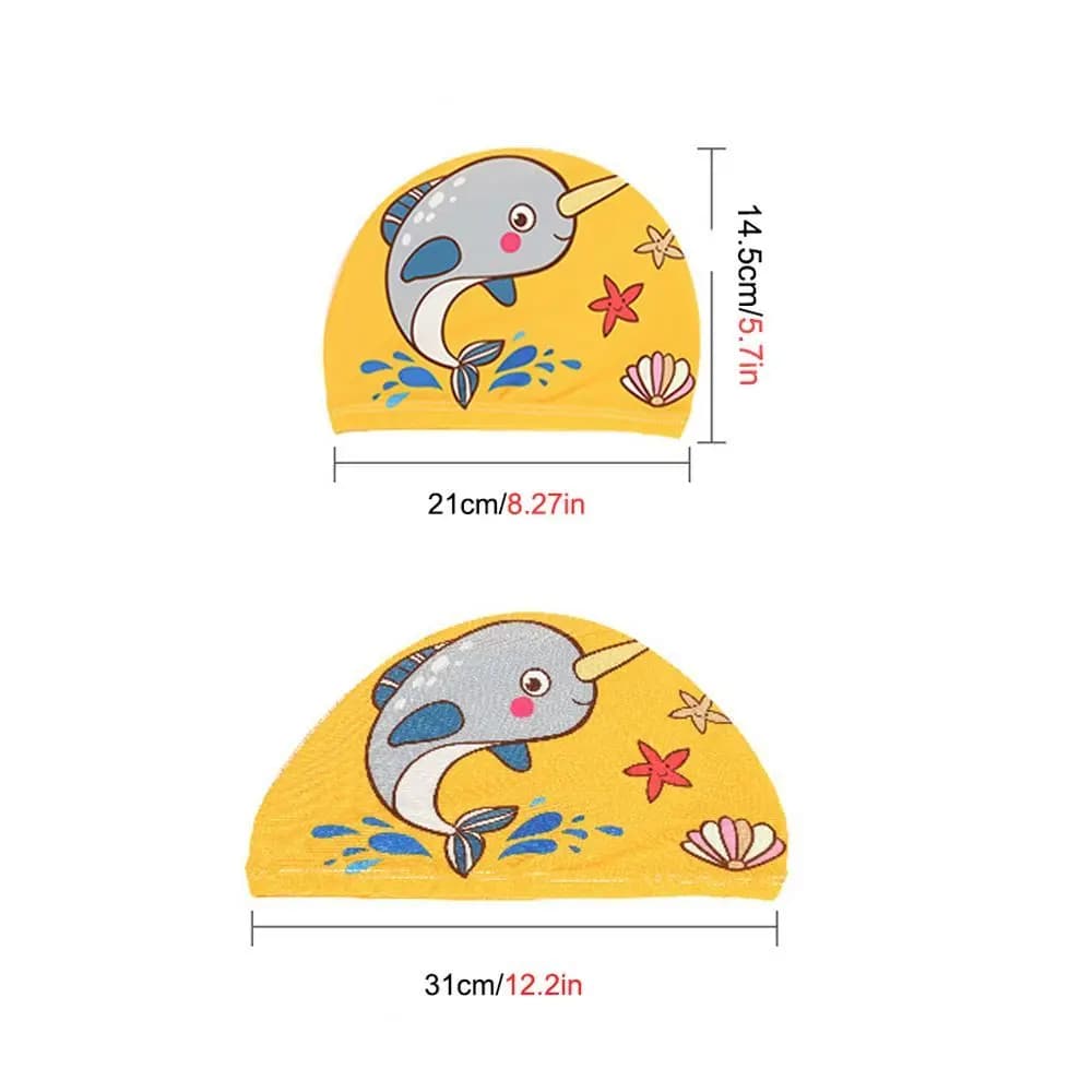 Nice and comfortable breathable elastic fabric Sports accessory Swimming accessories Protect your ears Swimming cap for children Swimming cap