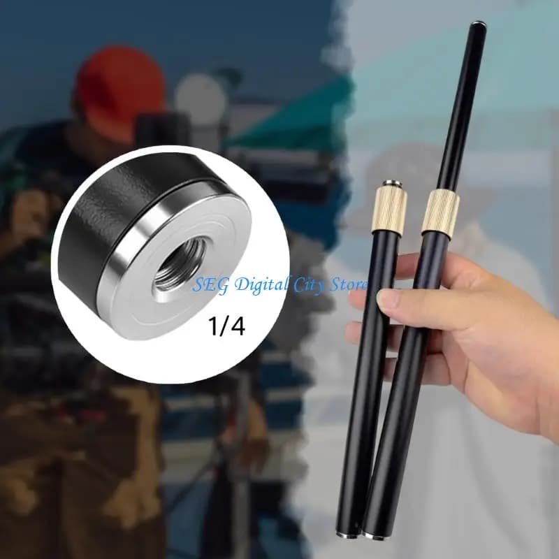 U75B Permanent Iron Camera Connector Rod Adjustable Height 14 39cm Tripod Light Mount
