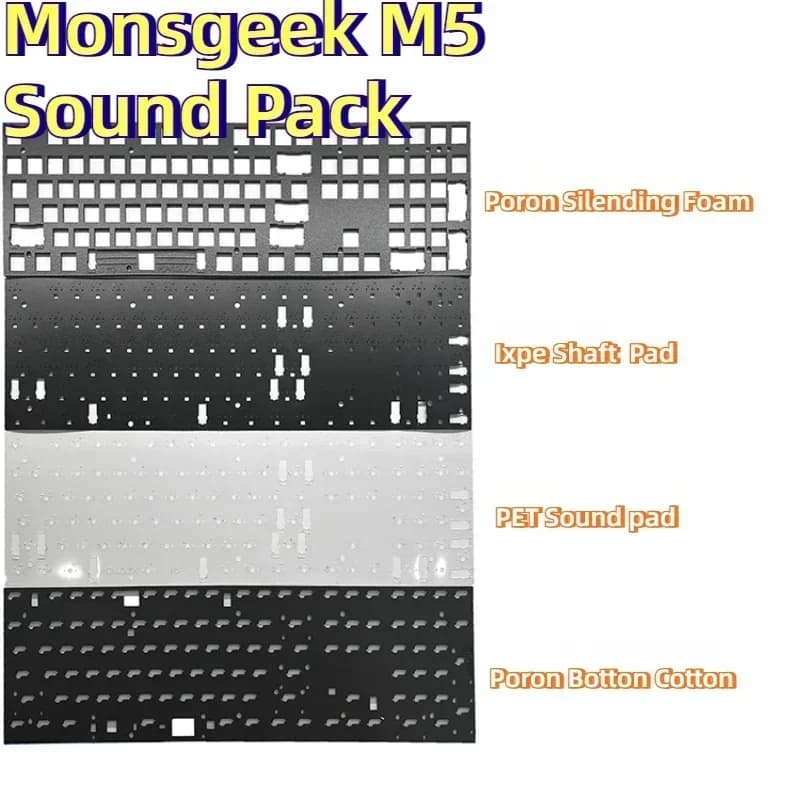 Monsgeek M5 Sound Pack/Piastra per tastiera meccanica PC POM FR4 Piastra in ottone Accessorio per tastiera da gioco personalizzato