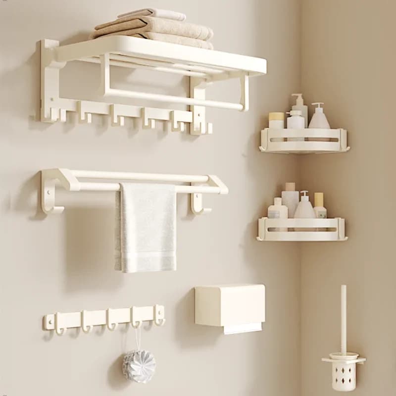 1pc Space portaoggetti da bagno in alluminio, portafazzoletti, porta scopino per wc, portasciugamani, accessori per il bagno gancio per fila