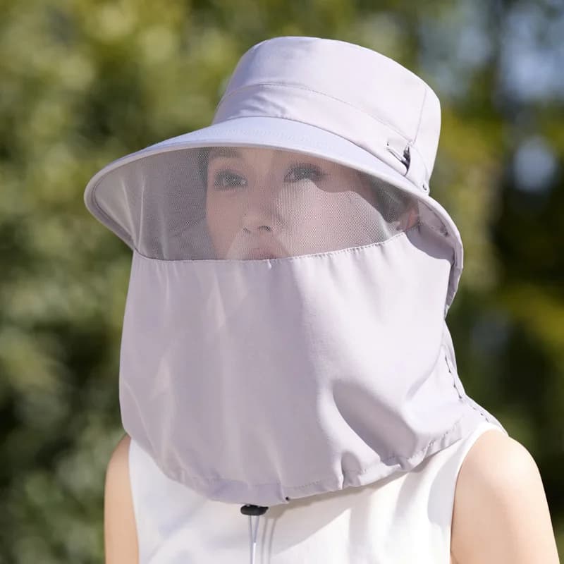 Nuovo Cappello da Sole 2026 con Protezione Viso e Collo, Cappello a Secchiello a Tesa Larga, Protezione UV UPF 50+, Traspirante e Pieghevole per Esterni Estivi