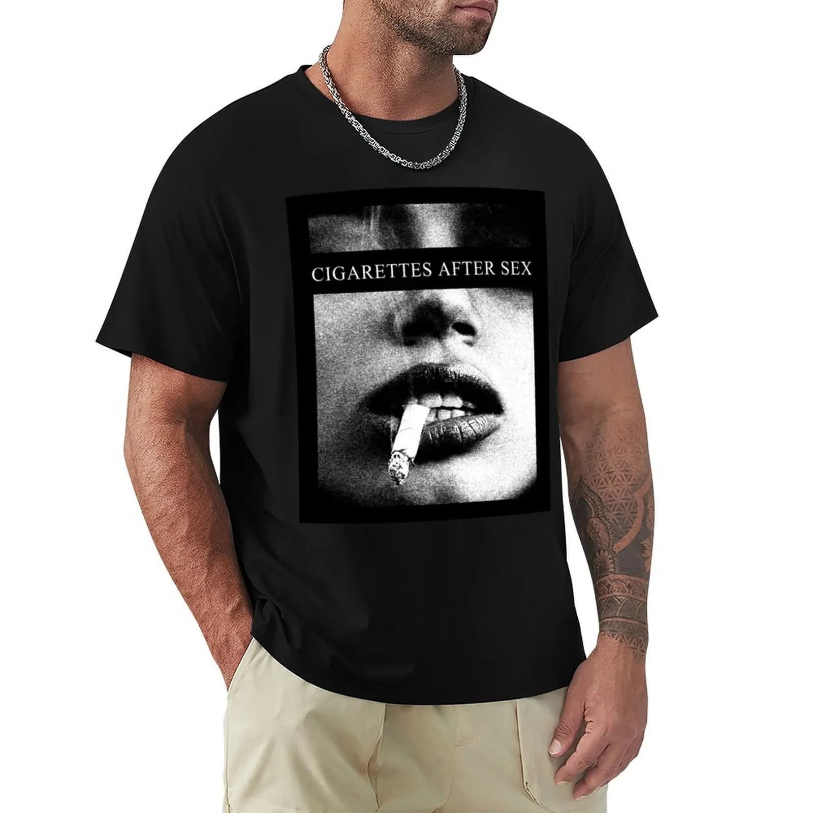 T-shirt Cigaretes After Sex, t-shirt casual in stile da lavoro