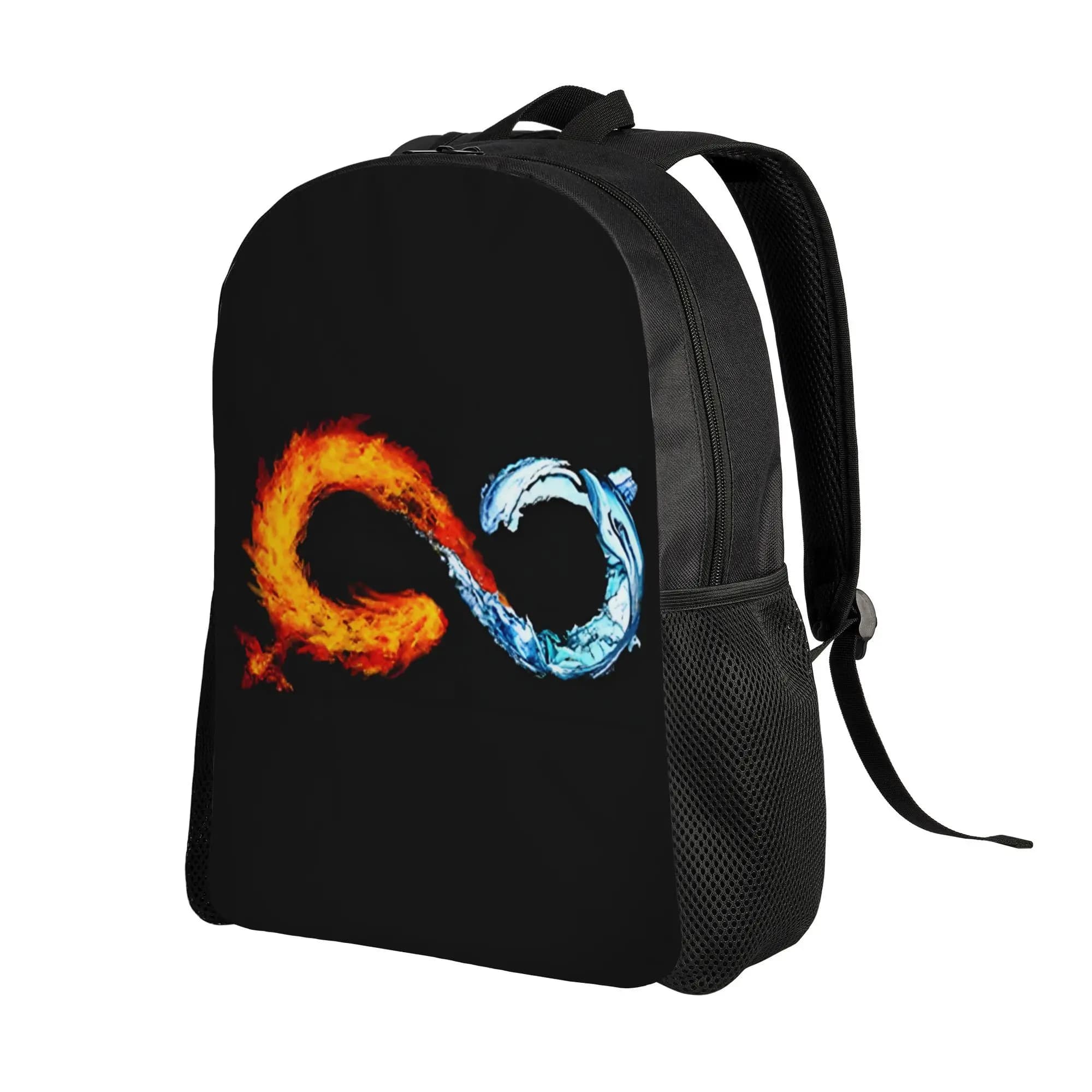 Fire Fashion Printed Backpack, Suitable for Commuting, Travel, and Leisure, Suitable for Both Men and Women