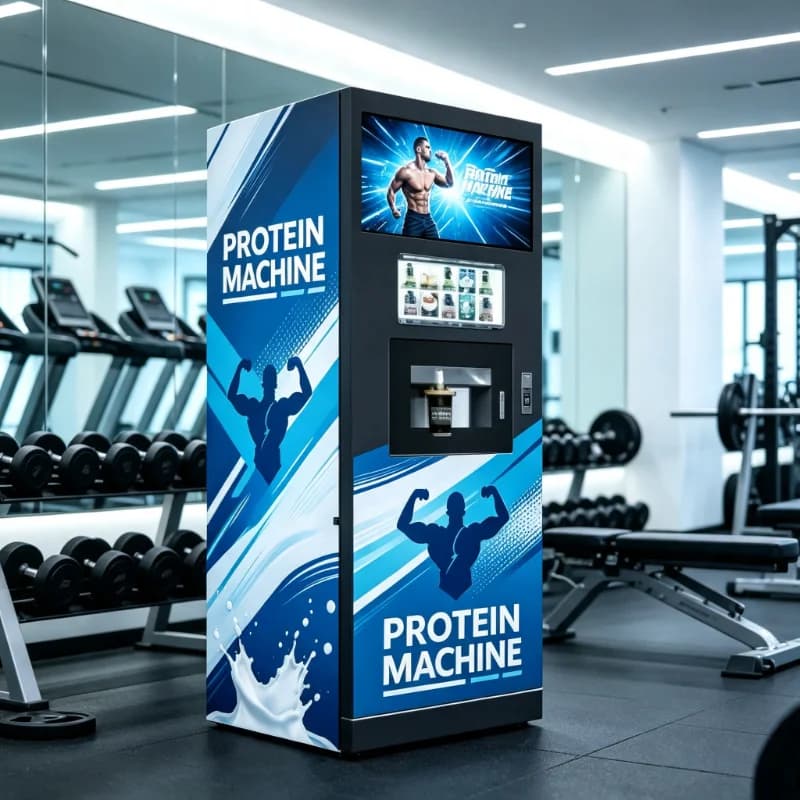 Protein Shake Vending Machine Full Automatic 24h Intelligent Protein Powder Shake Dispenser with Coin Cash Transaction