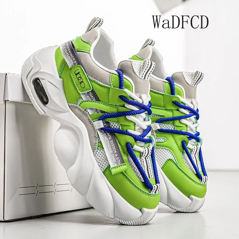 Chunky Sneakers Plus Size 45 46 Mens Original Designer Punk Sports Shoes Fashion Casual Leather Height Increased Platform Shoes