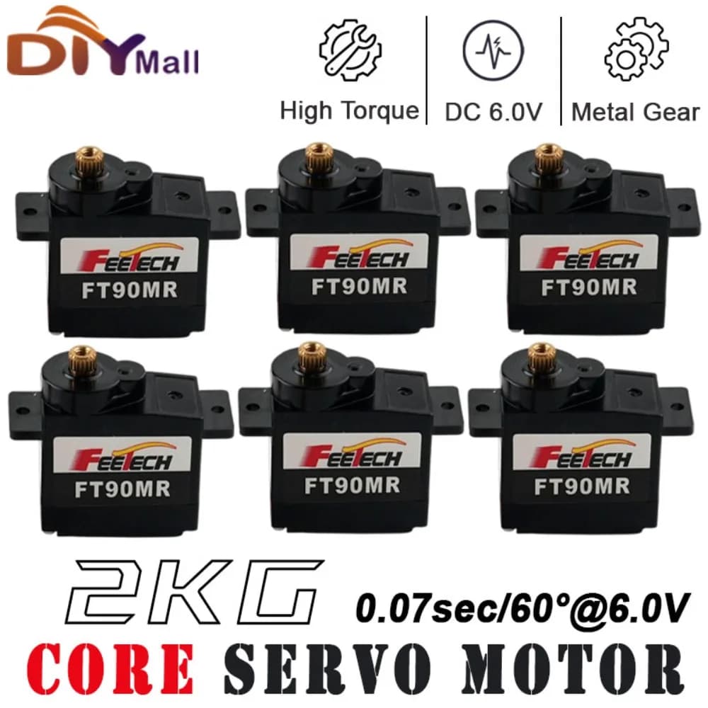 1/2/4 PCS Feetech FT90M Digital Metal Gear Micro Servo 2kg Coppia Mini Motore ad alte prestazioni per RC Auto Droni Robot