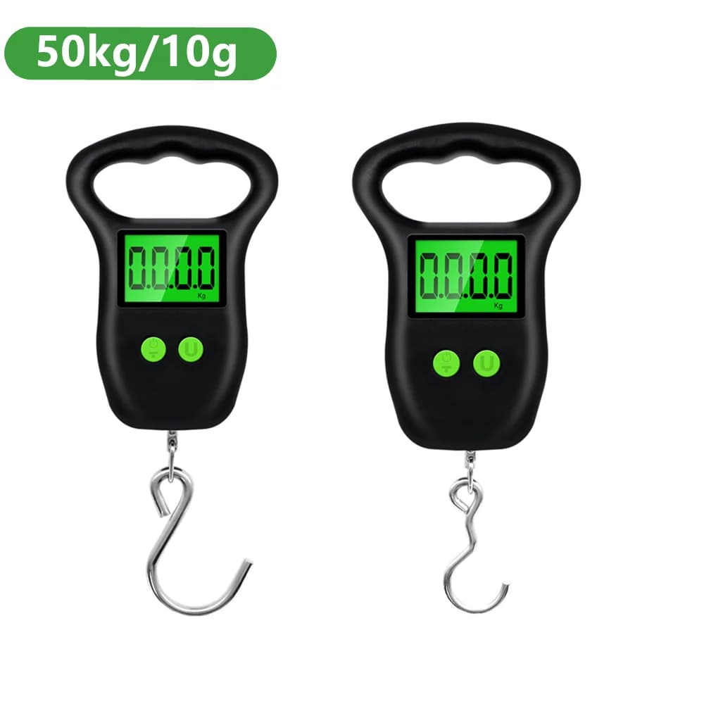 Bilancia digitale sospesa Bilancia per bagagli Valigia da viaggio Bilancia con gancio Mini strumento di ponderazione da pesca Display LCD retroilluminato