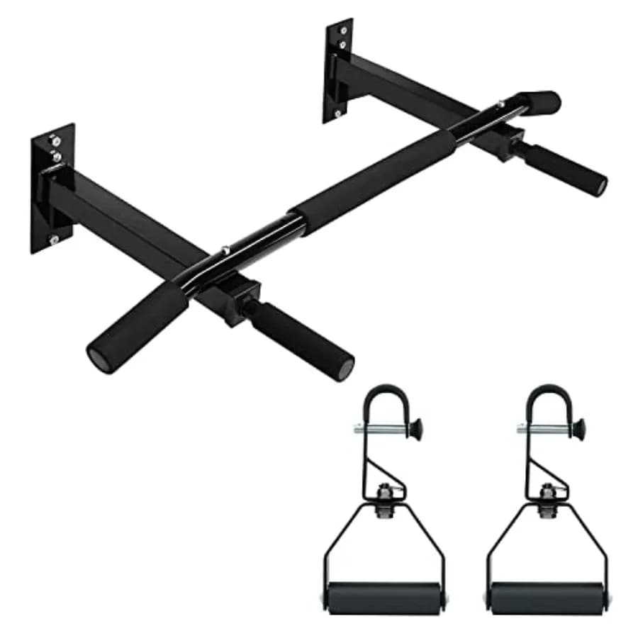 Wall mounted multifunctional traction bar and rotating handles with anti-slip and foam grips