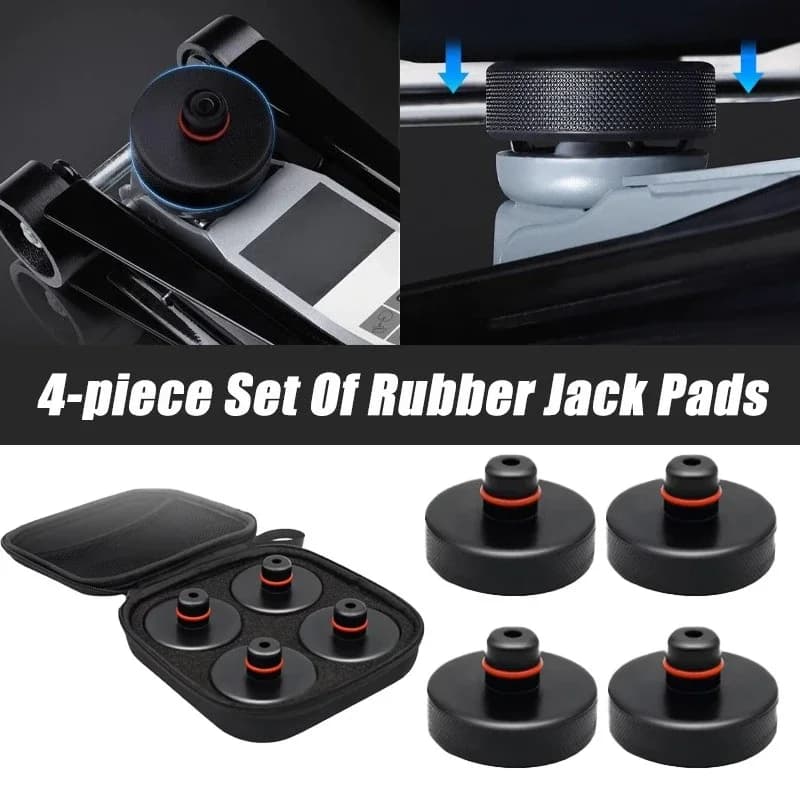 Set di 4 Adattatori in Gomma per Cric Auto per Tesla Model 3 Y S X con Scatola Portaoggetti, Forma Elegante, Facile da Sollevare, Accessori per Riparazione Auto