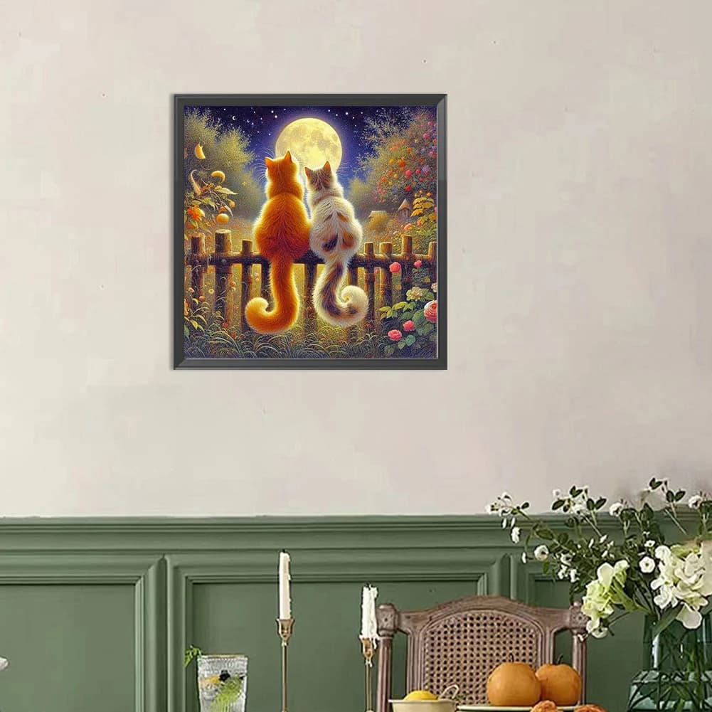 Kit Pittura Diamante 5D Fai da Te con Diamanti Rotondi Completi per Decorazione Parete Casa 50x50cm