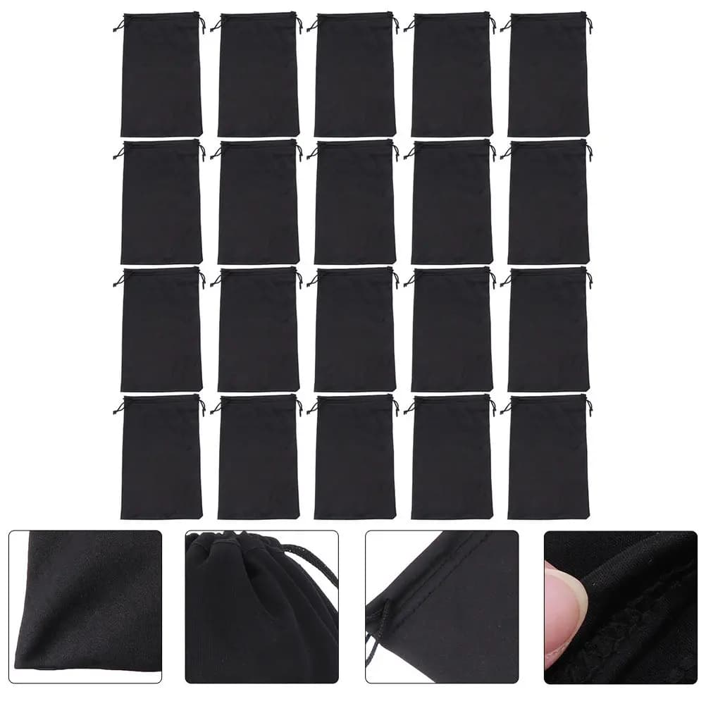 30 Pezzi Sacchetti Portaocchiali Portatili con Coulisse, Custodie Leggere per Occhiali da Sci e da Sole, Borse per Occhiali da Neve e da Esterno