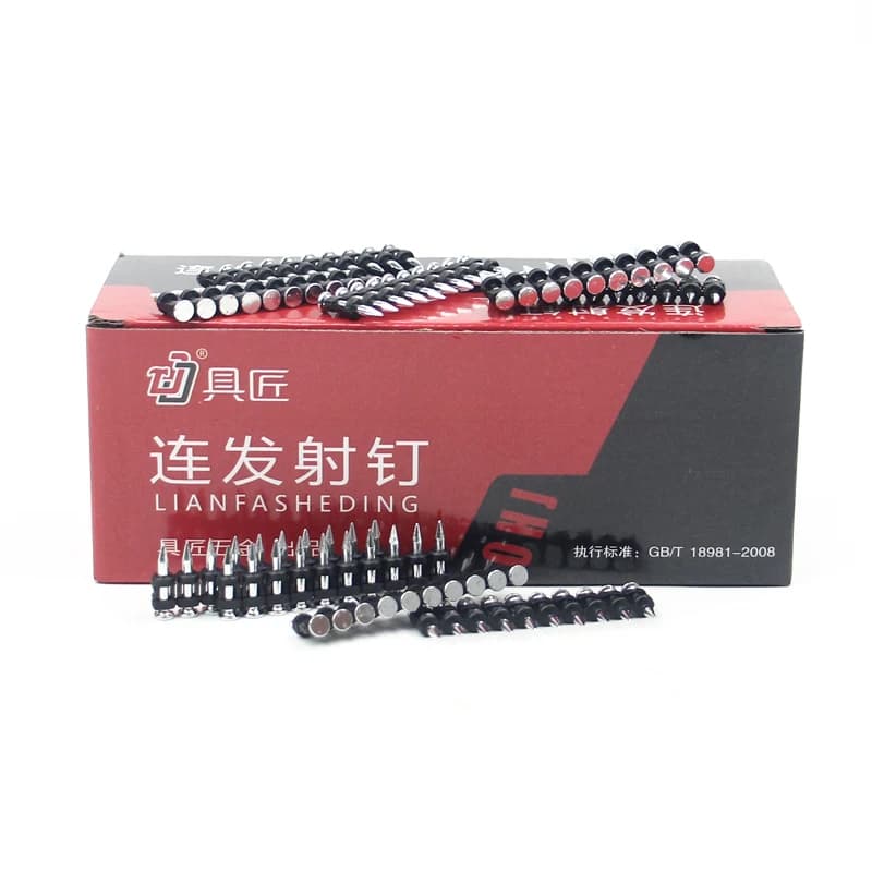 JUJIANG Plastic Coil Nails 19-38mm Galvanized Concrete Steel Nails Suitable for Brick Walls Steel Plates and Concrete Walls
