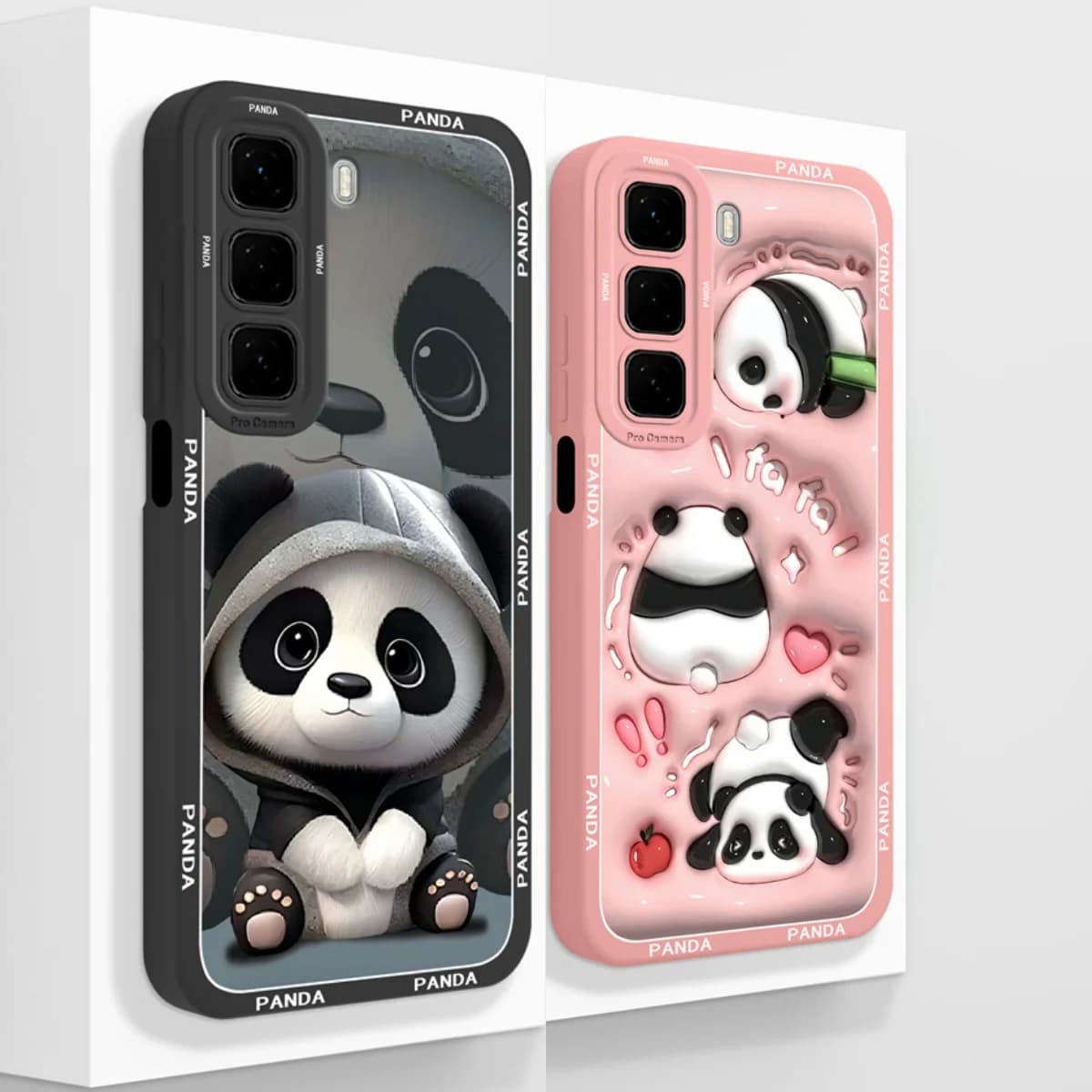 Custodia per infinix Hot 50 Pro Plus 50i Cute Panda Cover posteriore per infinix Hot50 4G 5G Custodia morbida in silicone liquido a copertura totale