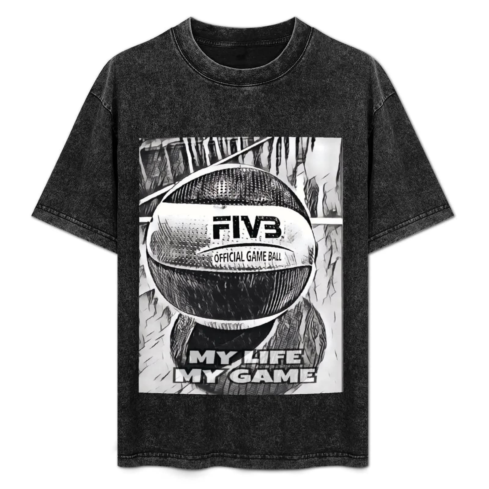 T-shirt My Life My Game per giocatori di pallavolo, idea regalo, t-shirt casual a maniche corte in stile street