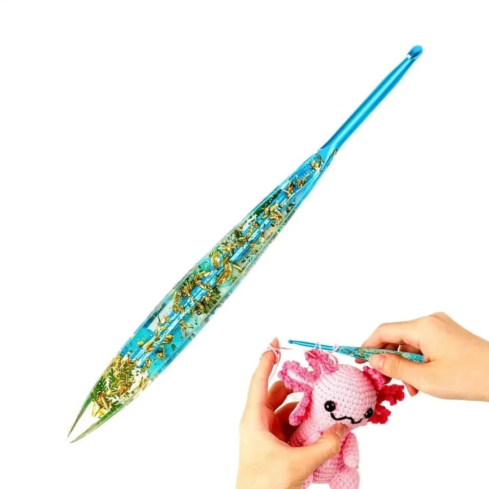 Floral Resin Grips Crochet Hook 2.0-6.0mm Knitting Tools Knitting Needle Non-Slip Yarn Knitting DIY Weaving Tools DIY Craft