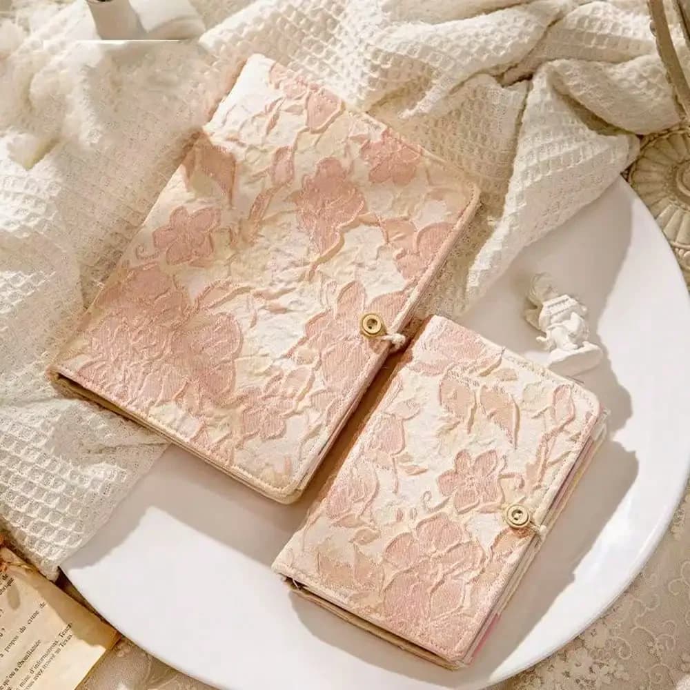 Fromthenon A5 A6 Tessuto Foglia d'acero Raccoglitore per notebook Copertina per agenda a fogli mobili con fibbia di chiusura Forniture di cancelleria per ufficio