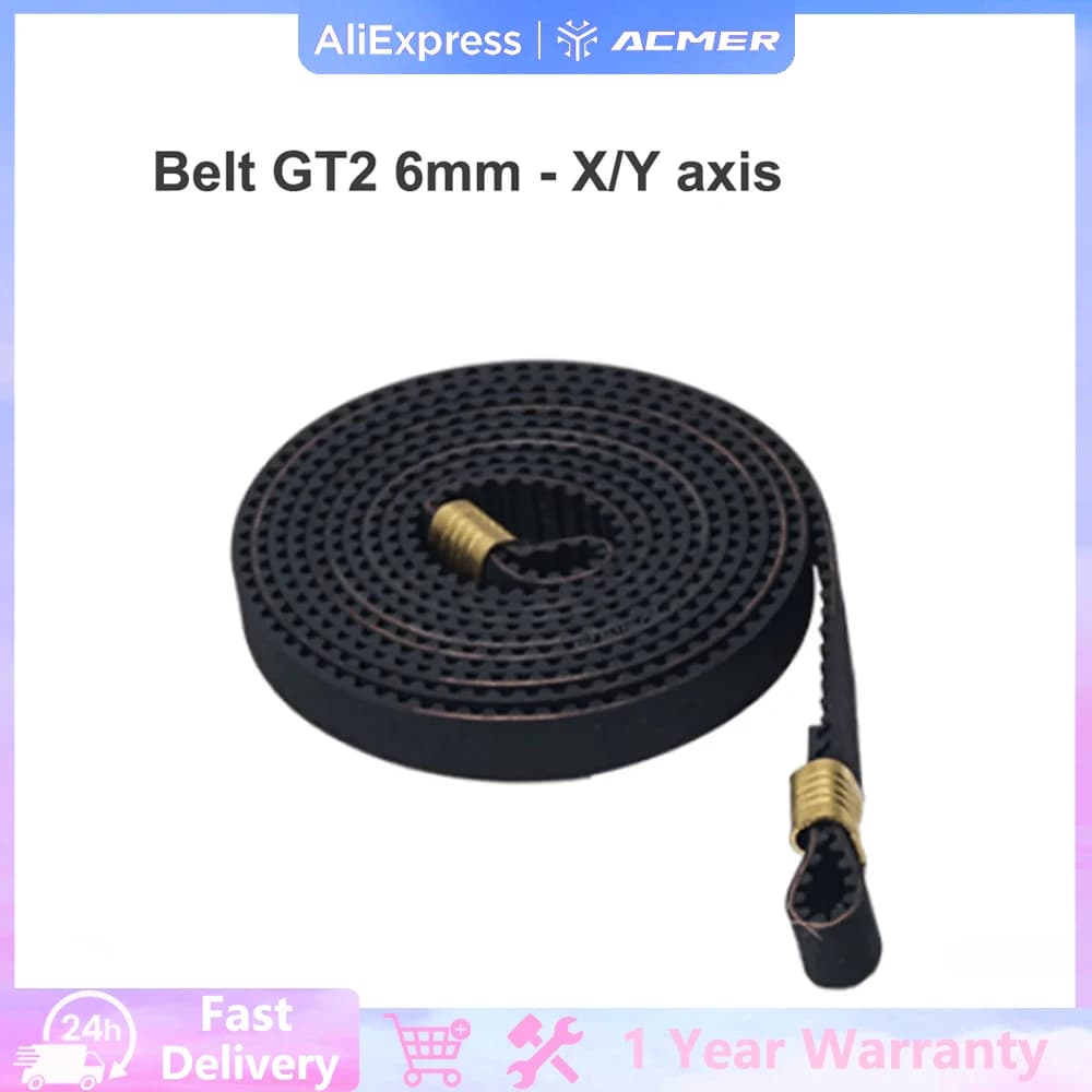 GT2 6mm Belt Width Synchron Belt Length 5M Kit pulley belt conveyor belt for parts for laser engraver X/Y axis for ACMER P1/P2
