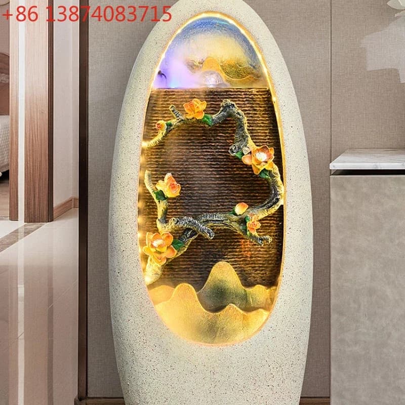 Circulating Water Living Room Fortune Fengshui Ball Fountain Landscape Humidifier Relocation and Opening Floor Decoration