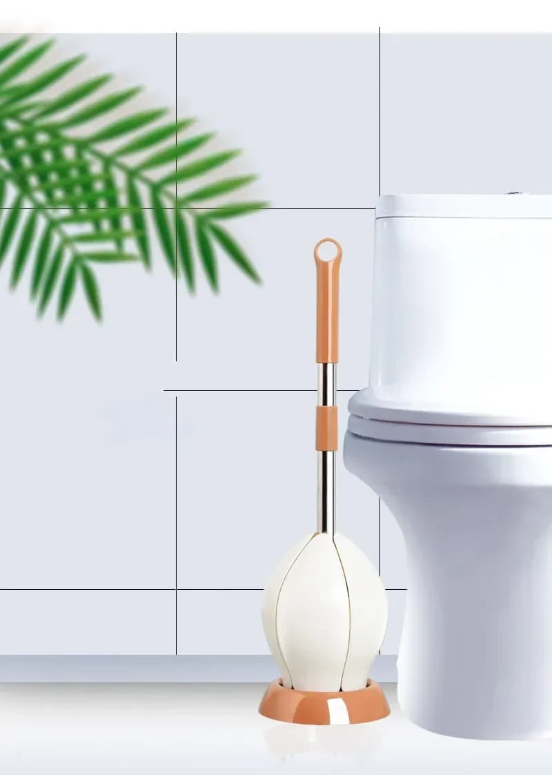 1SET Carino Set portaspazzole per WC con chiusura automatica Kit per la pulizia del bagno Pulitore Spazzole per la pulizia della toilette domestica QA 008