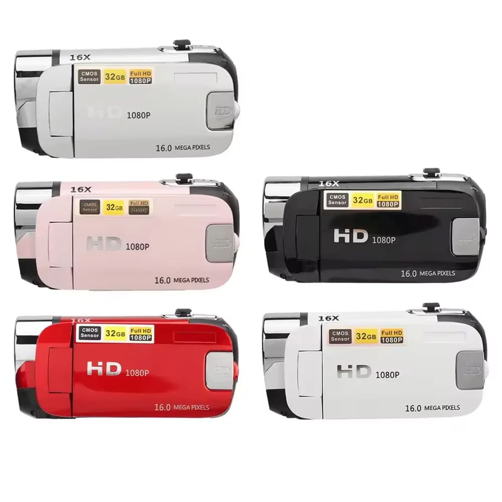 Videocamera alta 16X Videocamera Vlog Full HD Rotazione di 270 gradi Definizione 2,4 pollici Videocamera digitale Anti-shock DV 1080P Foto