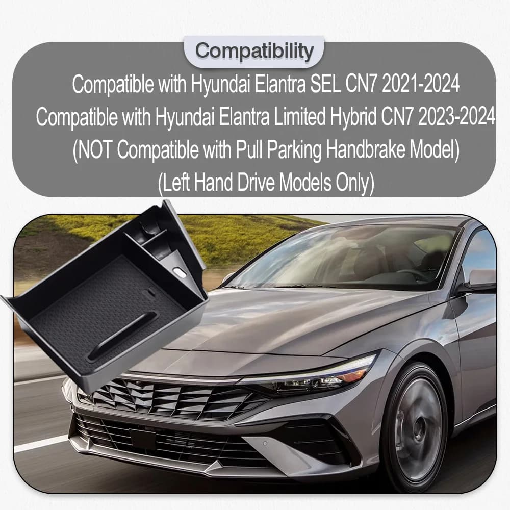 Auto Console Centrale Organizzatore Vassoio Per Hyundai Elantra SEL CN7 2021-2024 Limited Hybrid CN7 2023-2024 Scatola di Bracciolo di Controllo Centrale