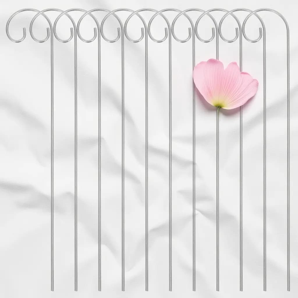 30 Pezzi Ganci a Gancio di Pecora per Etichette Piante da Giardino, Supporti per Fiori, Aste per Piante Sospese, Decorazione Esterna dall'Aspetto Elegante