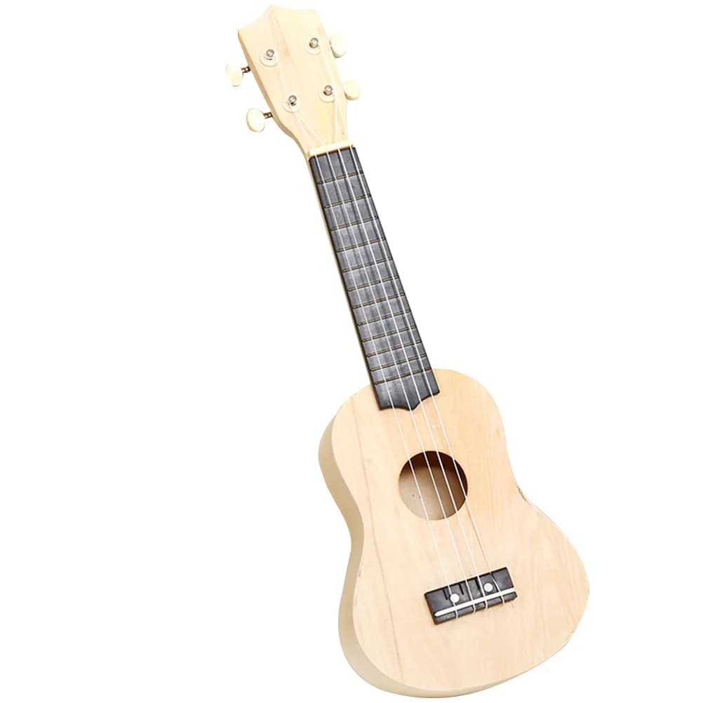Kit fai da te per ukulele rotondo da 21 pollici Pacchetto materiale per strumenti fatti a mano Strumenti musicali a corda Forniture Set di assemblaggio per ukulele