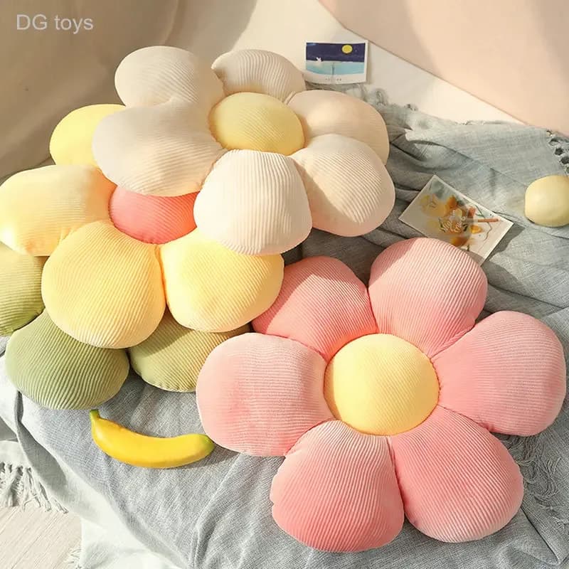 35/45 cm Farcito Sei Petali Fiore Cuscino Girly Room Decor Girasole Cuscino Finestra a bovindo Fiore rosa Seduta Camera da letto Cuscino del sedile