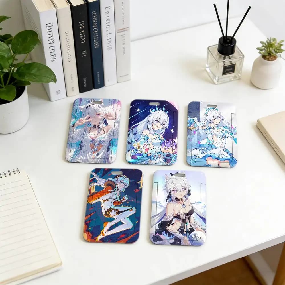 Kiana Kaslana Game Honkai Impact 3 Badge Reel, Clip per Abiti, Spille con Etichette, Porta Badge Identificativi, Regalo