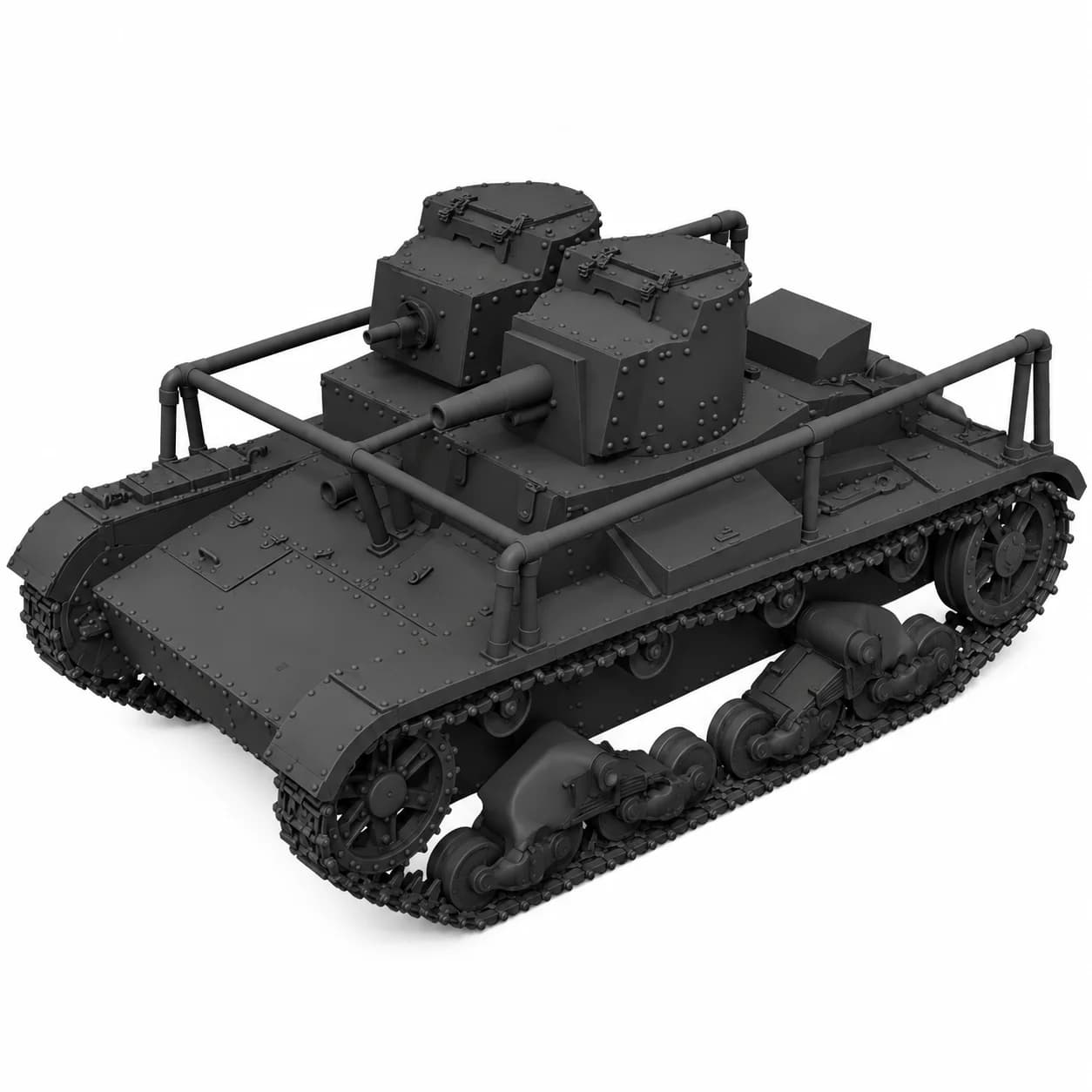 SSMODEL 1/72/ 1/100 1/144 1/200 Multi-Scale T-26 mod. 1931 with radio tank Resin Model Kit TSS0059
